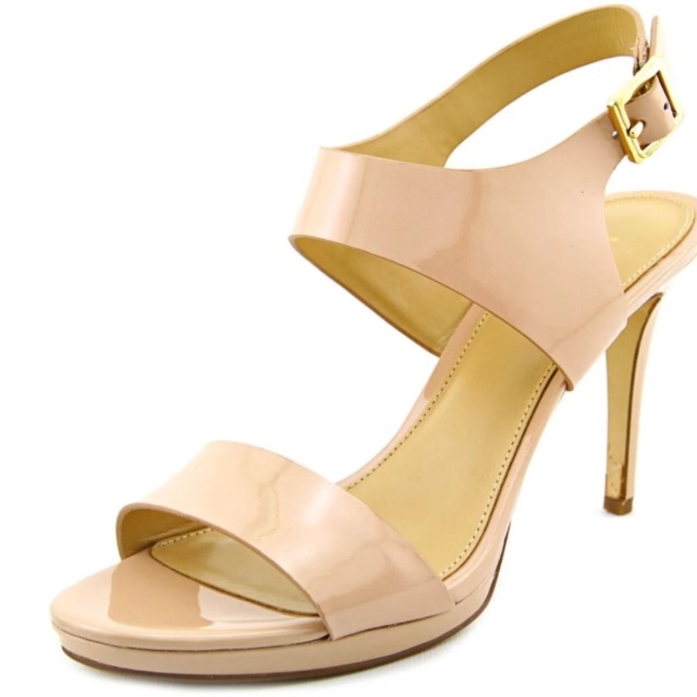 Michael Kors nude patent leather sandal